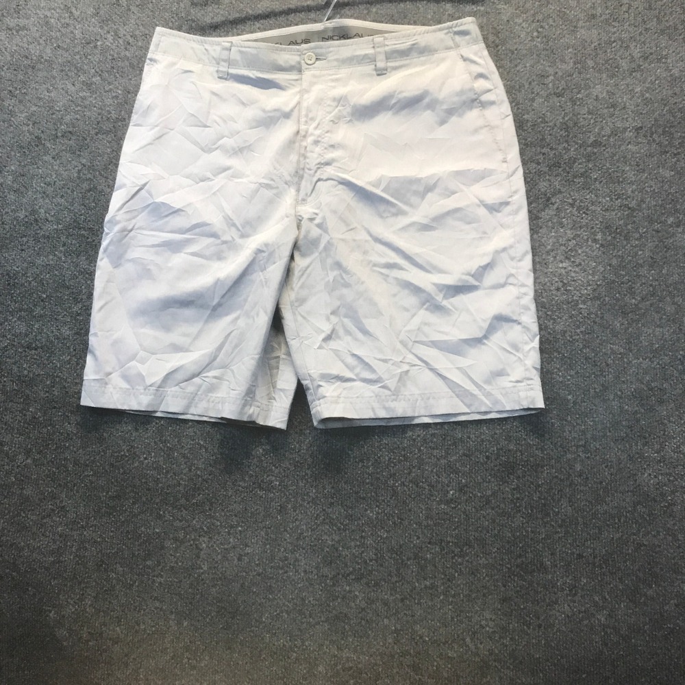Jack Nicklaus Golf Shorts Mens 38 Light Gray Excellent Flat Front Performance